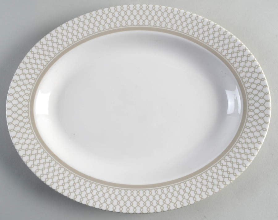 Venetian Link 13" Oval Serving Platter by Mikasa-1