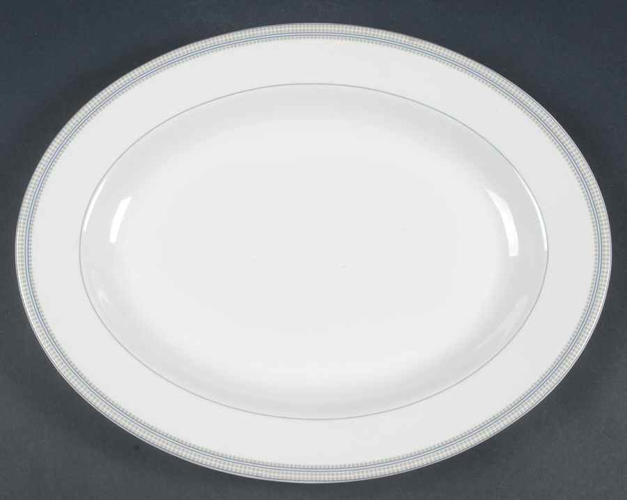 Silver Jewels (HK296) 13" Oval Serving Platter by Mikasa-1