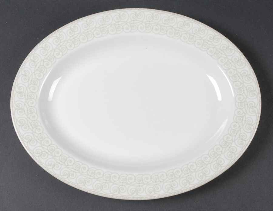 Serenade 13" Oval Serving Platter by Mikasa-1