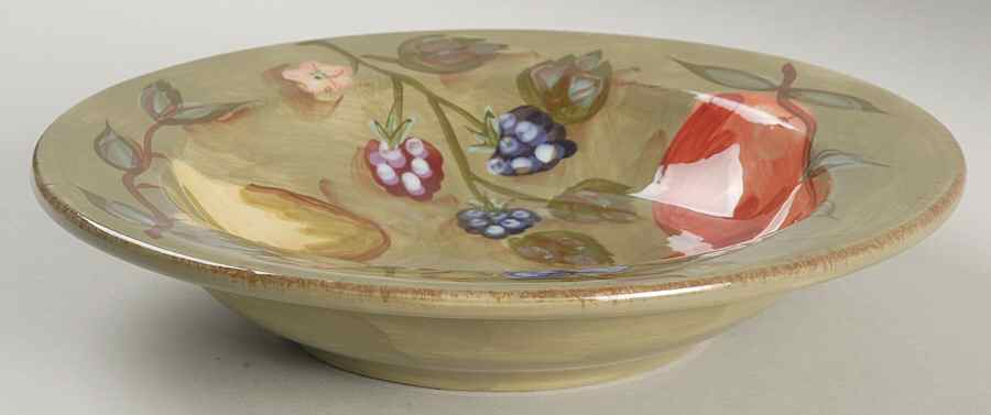 Santa Rosa Green Rim Soup Bowl by Mesa Intl-1