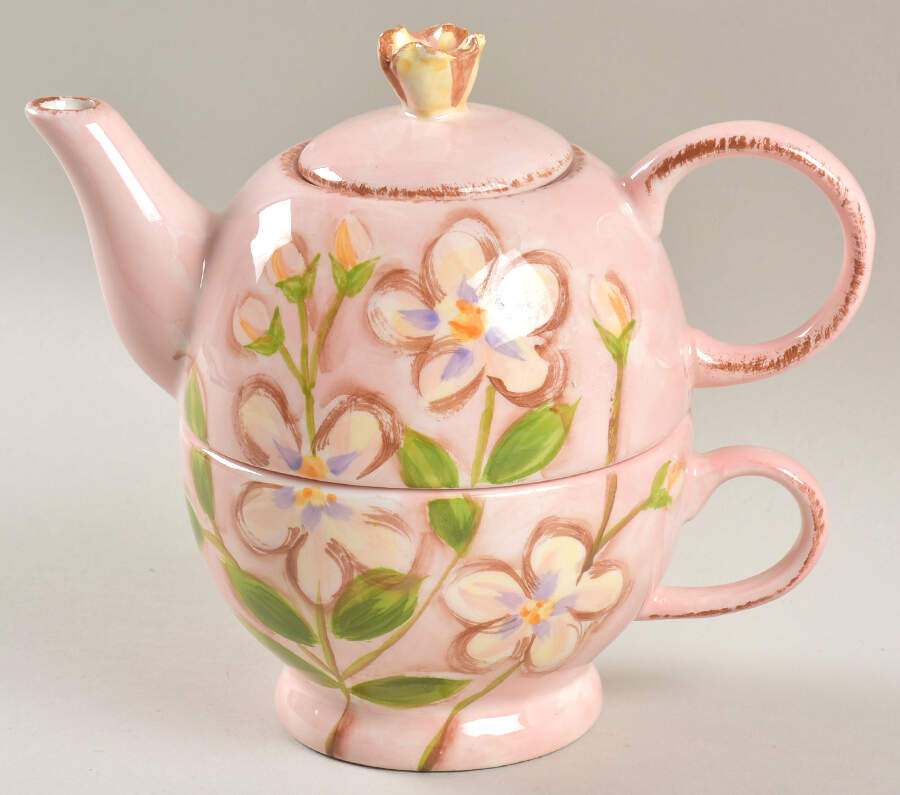 Canterbury Individual Teapot & Lid with Cup by Mesa Intl-1
