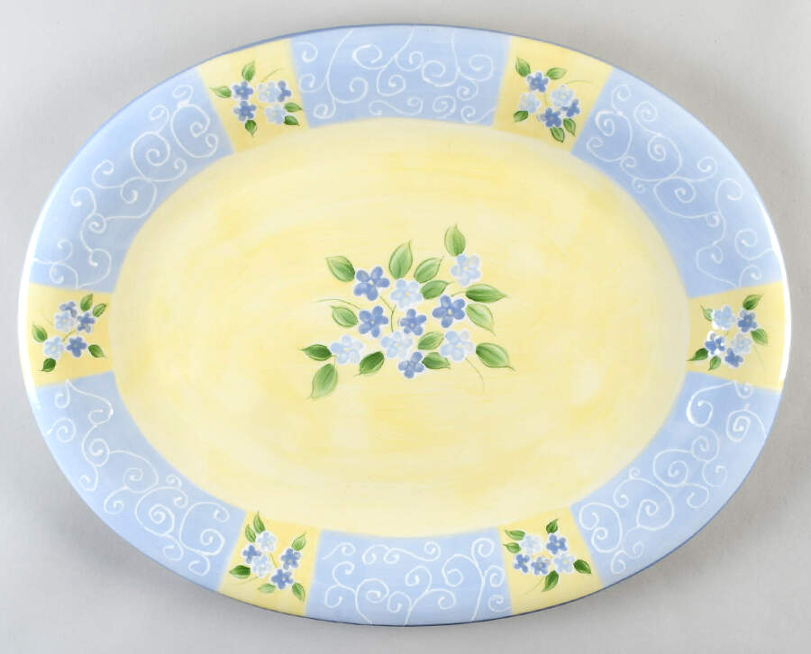 Isabella 19" Oval Serving Platter by Mesa Intl-1