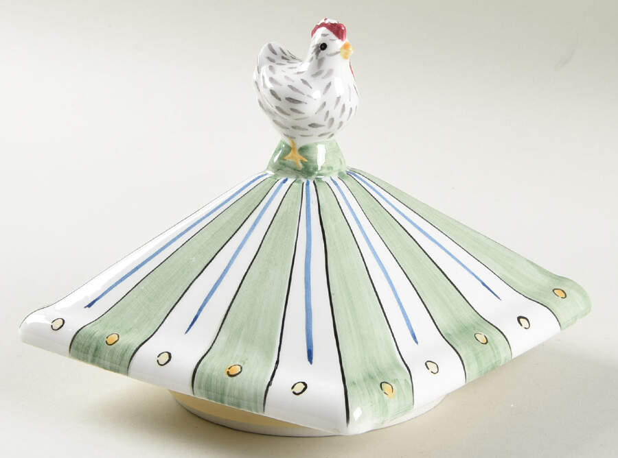 Rooster and Chicks Lid for Medium Canister by Mesa Intl-1
