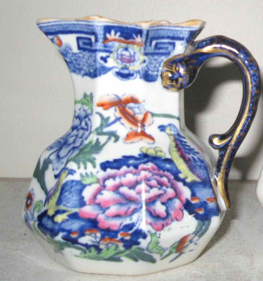 Blue Pheasants Blue Multicolor Small Hydra Jug by Mason's-1