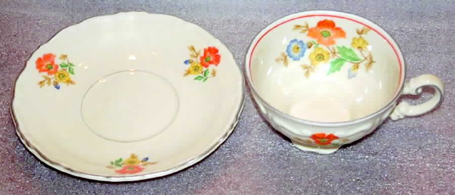 21518 Footed Cup & Saucer Set by Mitterteich-1