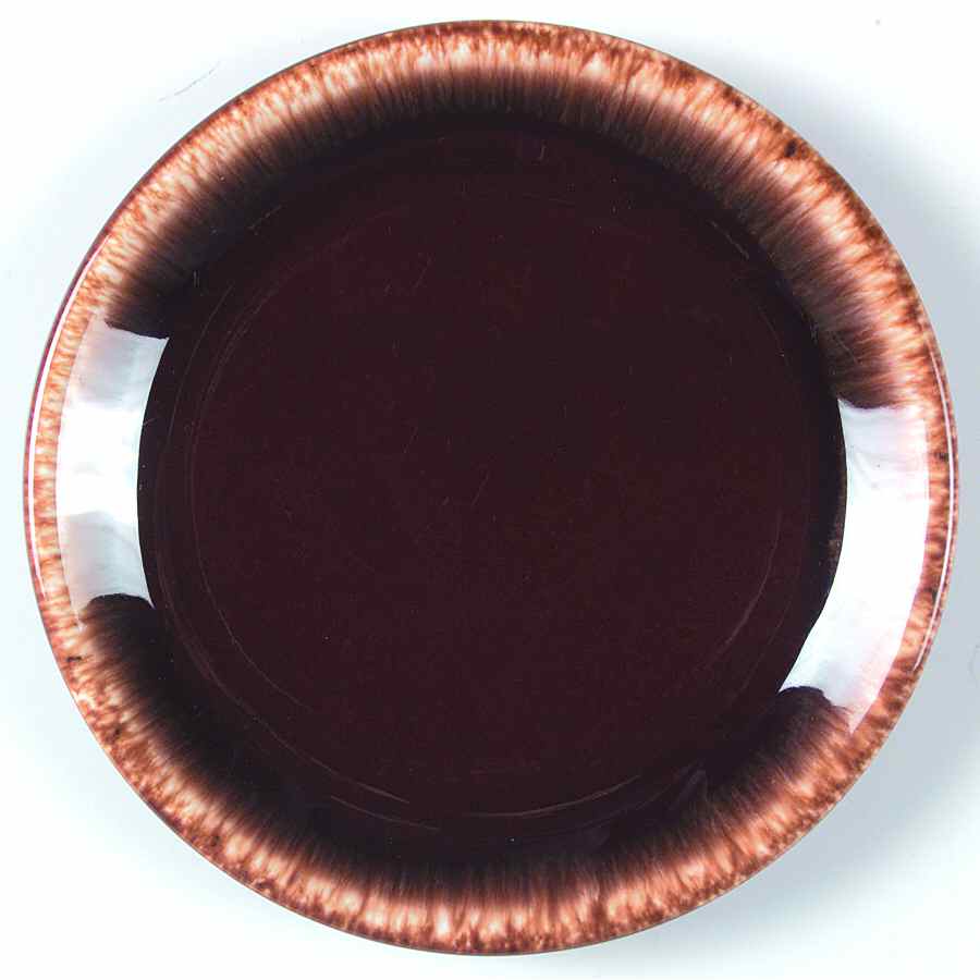 Brown Drip Salad Plate by Mount Clemens-1