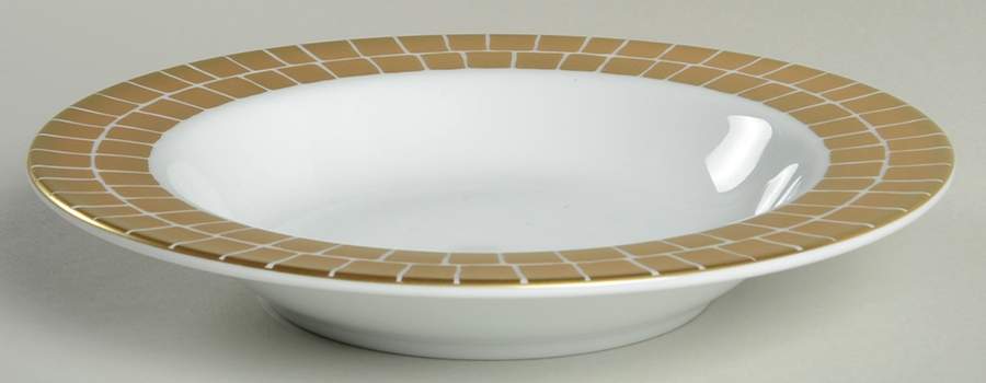 Bright Parisian Gold Palazzo Large Rim Soup Bowl by Marc Blackwell-1