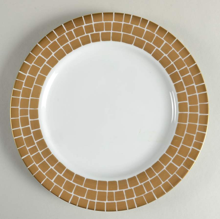 Bright Parisian Gold Palazzo Dinner Plate by Marc Blackwell-1