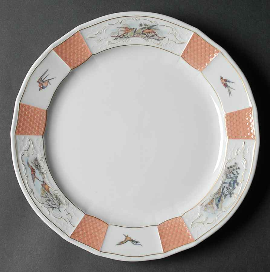 Birdsong Salmon Dinner Plate by Mottahedeh-1