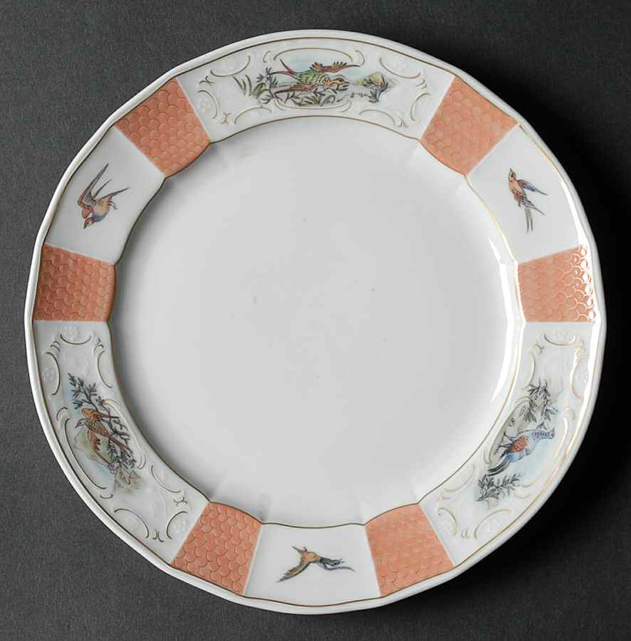 Birdsong Salmon Salad/Dessert Plate by Mottahedeh-1