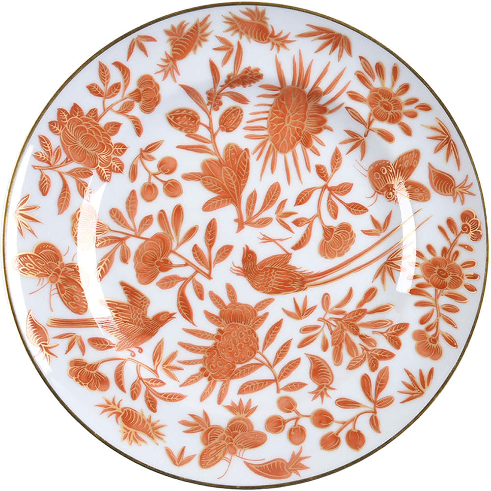 Sacred Bird & Butterfly (2004, Gold Accents) Bread & Butter Plate by Mottahedeh-1