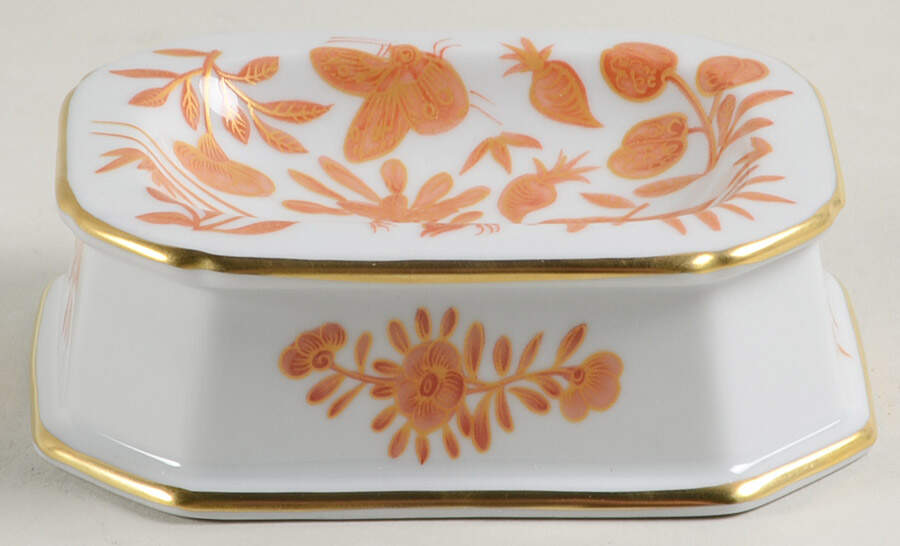 Sacred Bird & Butterfly (2004, Gold Accents) Master Salt Dip by Mottahedeh-1