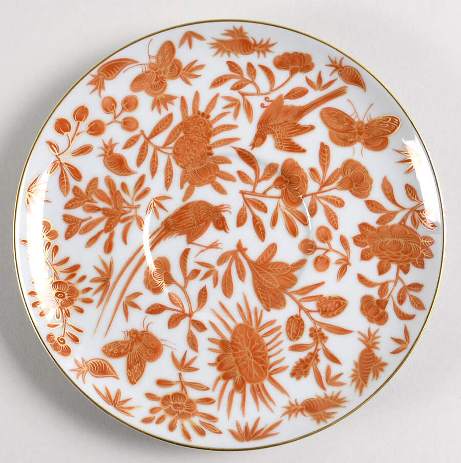 Sacred Bird & Butterfly (2004, Gold Accents) Saucer for Cream Soup Bowl by Mottahedeh-1
