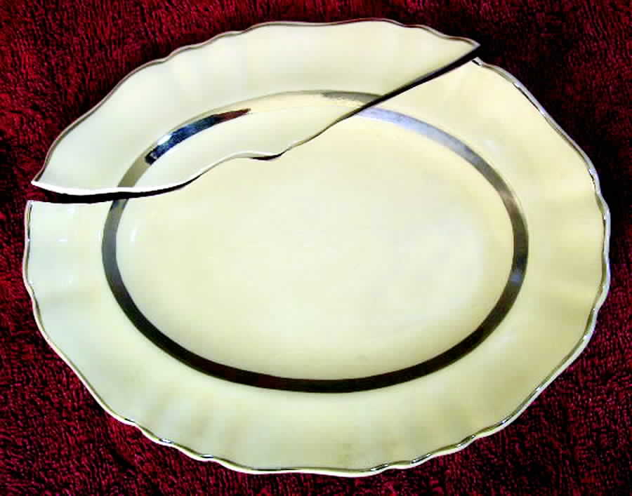 MEK181 12" Oval Serving Platter by J & G Meakin-1