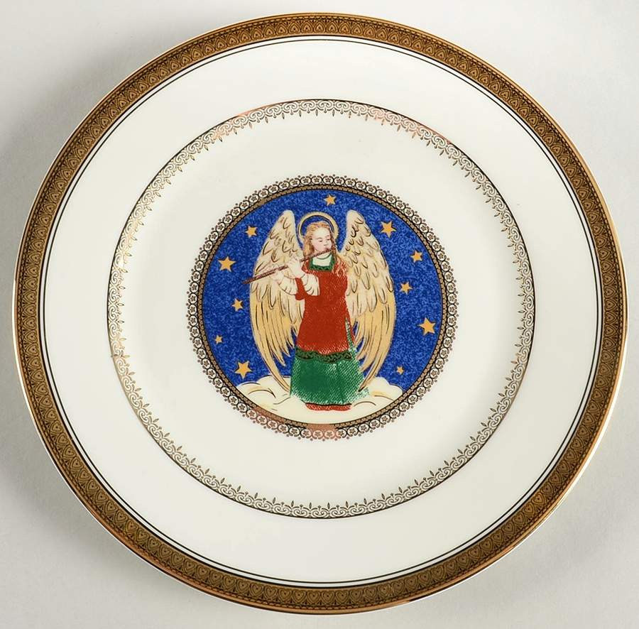 Angel Gold Accent Luncheon Plate by Mikasa-1