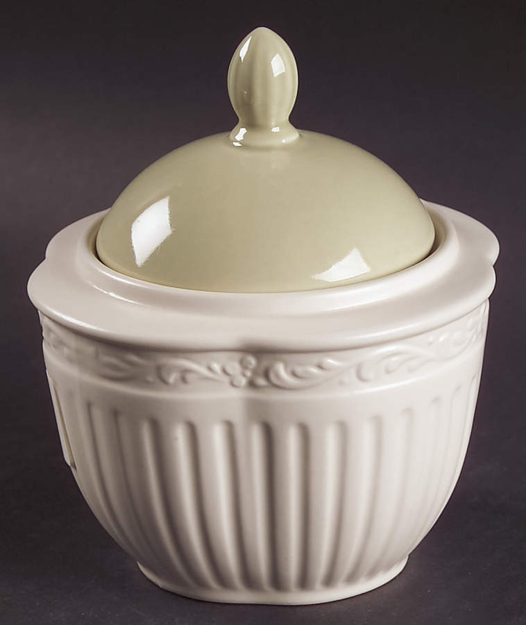 Italian Sage (Light Green) Sugar Bowl & Lid by Mikasa-1