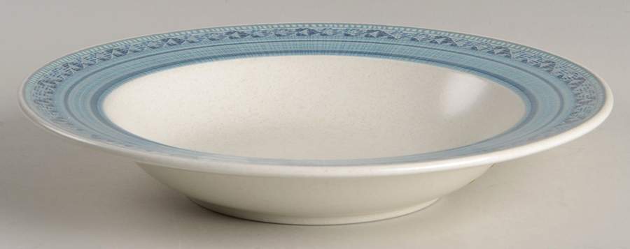 Turquoise Mosaic Large Rim Soup Bowl by Mikasa-1