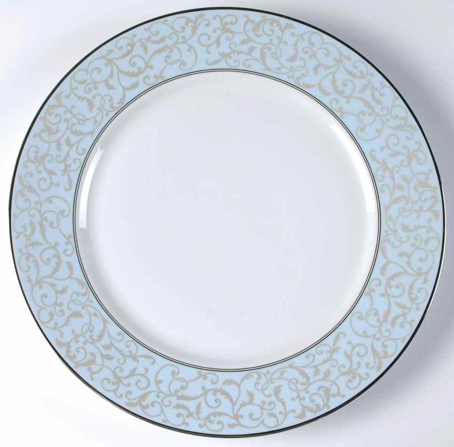 Parchment Blue 12" Chop Plate (Round Platter) by Mikasa-1
