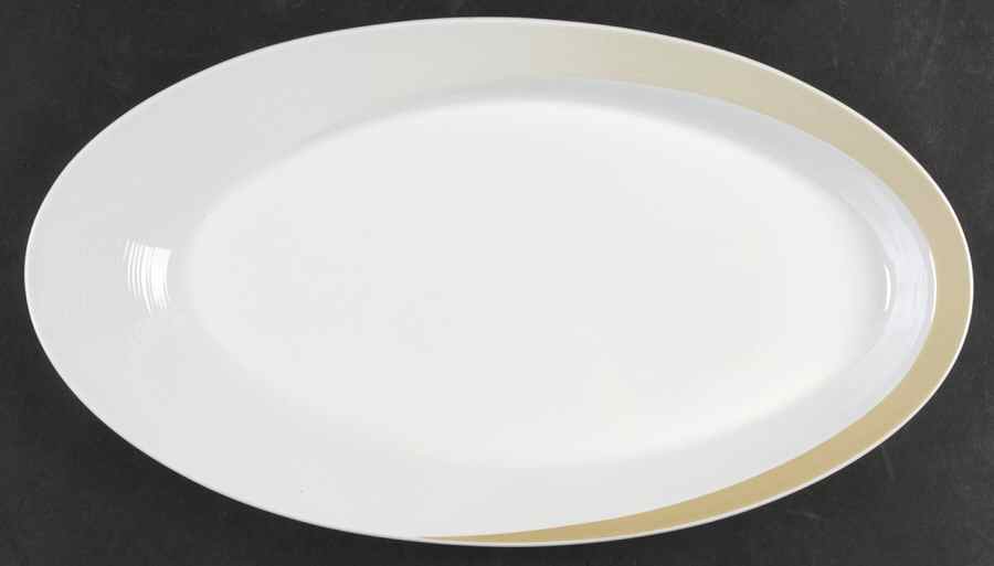 Esprit Gold 15" Oval Serving Platter by Mikasa-1