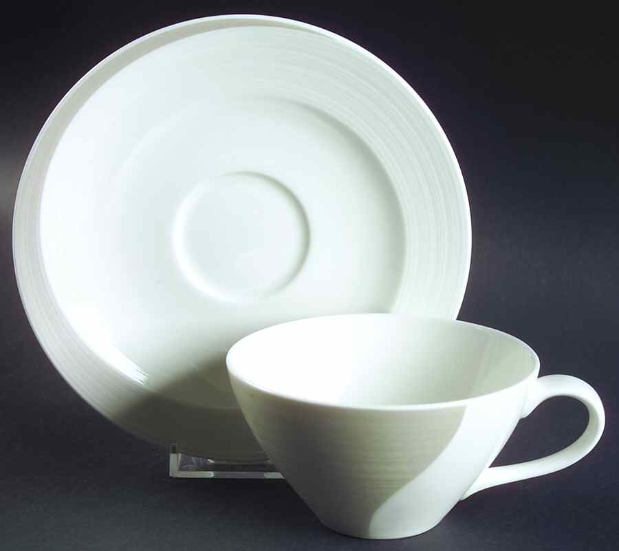 Esprit Silver Flat Cup & Saucer Set by Mikasa-1