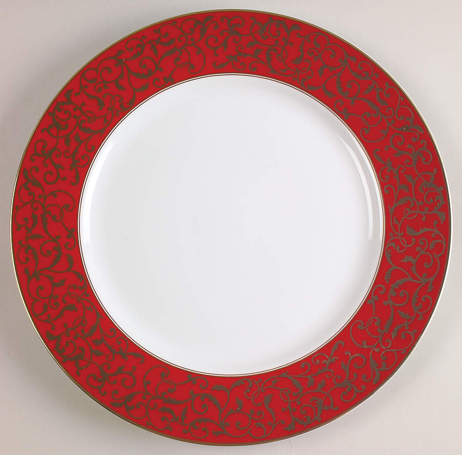 Parchment Red 12" Chop Plate (Round Platter) by Mikasa-1