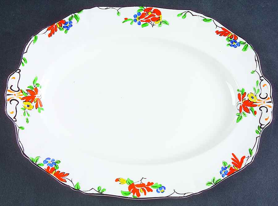 MEA199 10" Oval Serving Platter by Alfred Meakin-1