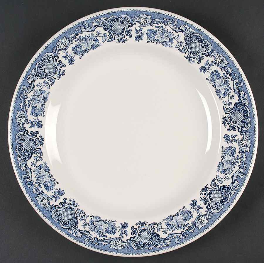 Blue Transfer 12" Chop Plate (Round Platter) by Martha Stewart-1