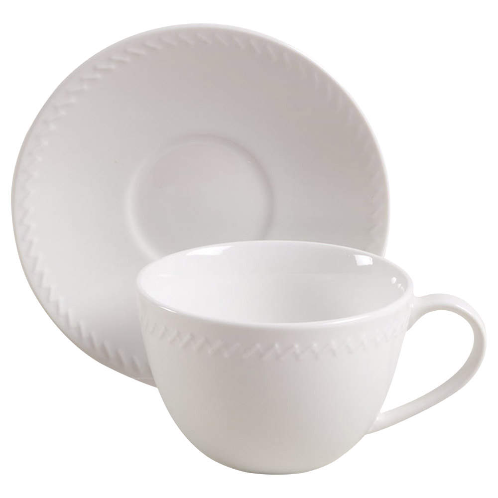 Acorn Flat Cup & Saucer Set by Martha Stewart-1