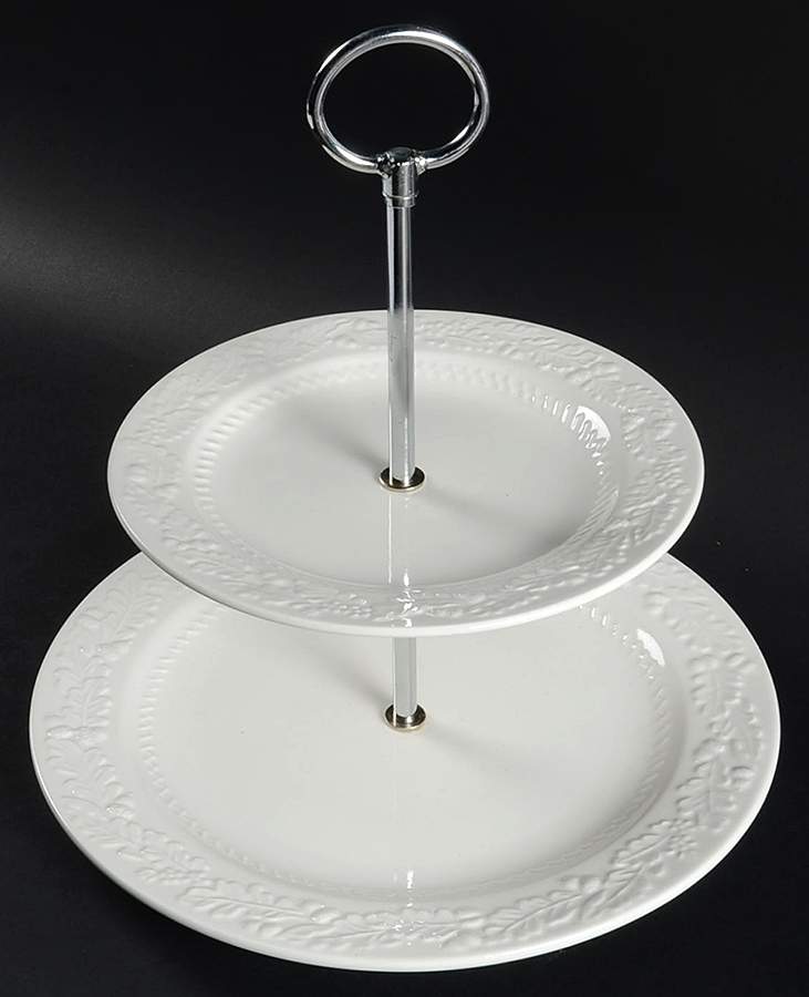 Acorn 2 Tiered Serving Tray (Dinner & Salad Plate) by Martha Stewart-1