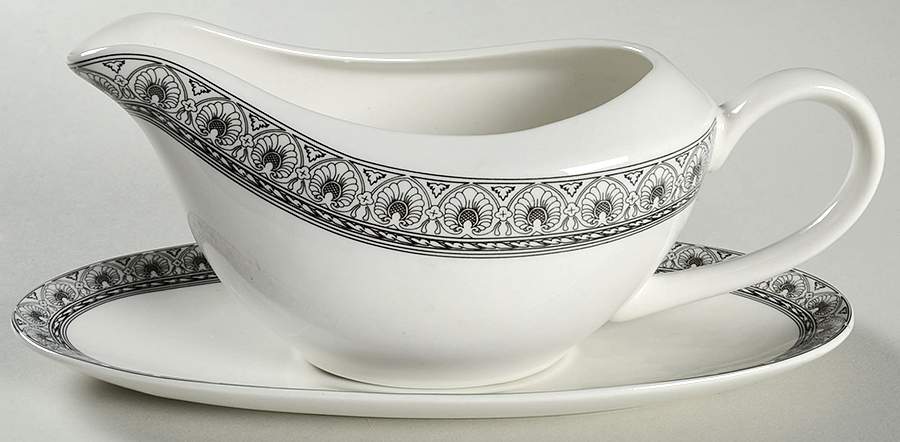 Greek Vase Gravy Boat & Underplate by Martha Stewart-1