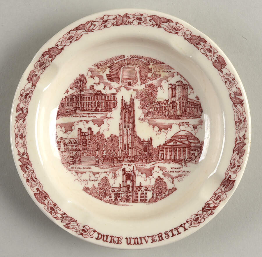 Duke University Red 5" Ashtray by Metlox - Poppytrail - Vernon-1