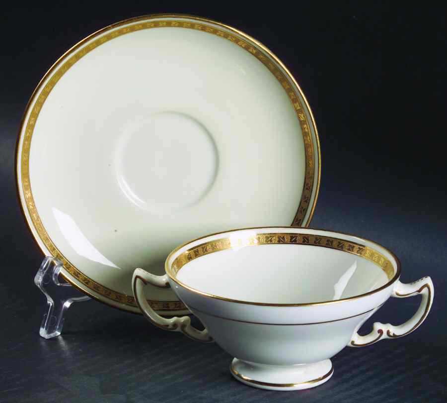 H2726 Footed Bouillon Cup & Saucer by Minton-1
