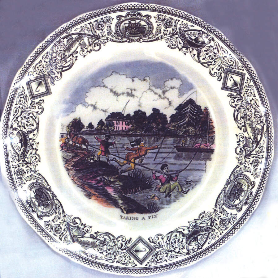 Mason's Angling Series Dinner Plate by Mason's-1