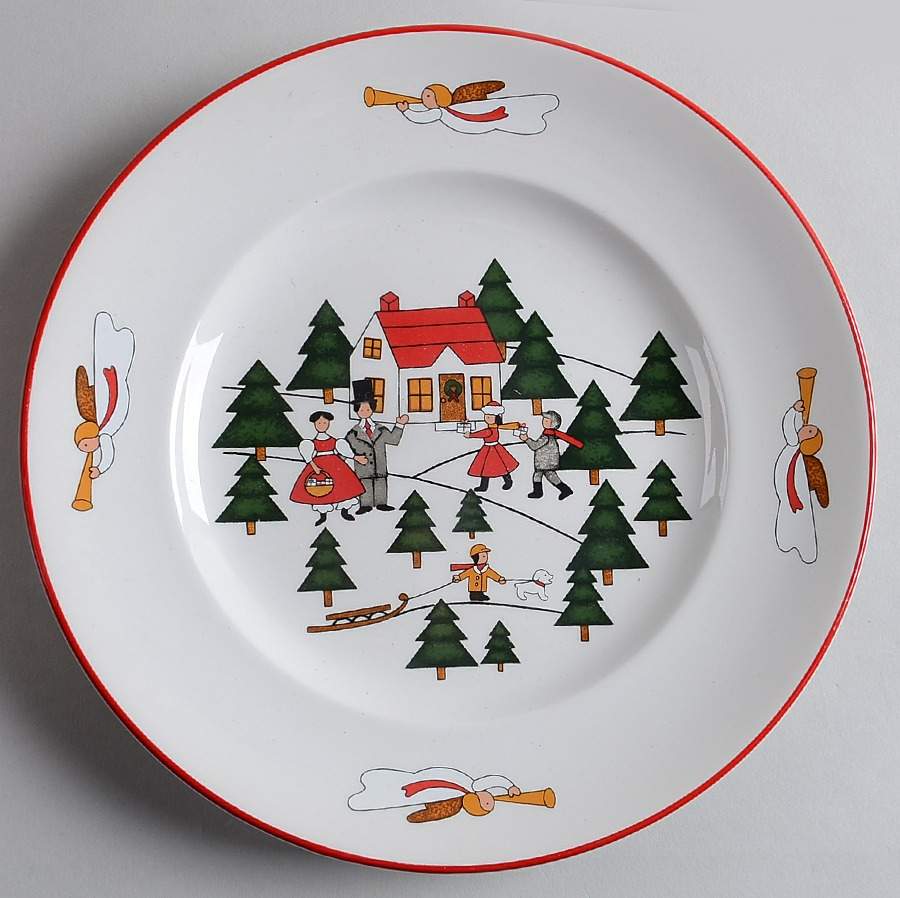 Christmas Village Luncheon Plate by Mason's-1
