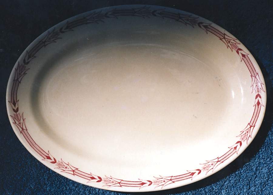 Arrowhead 12" Oval Serving Platter by Mayer (American)-1