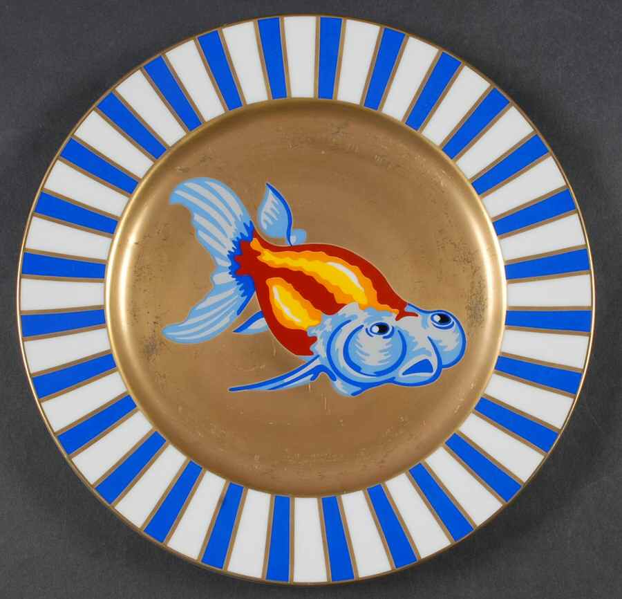 Adriatico Sea Blue Dinner Plate by Marc Blackwell-1
