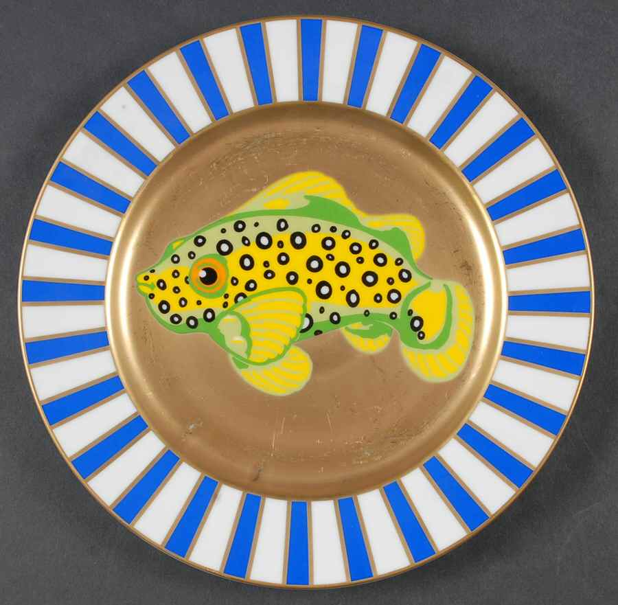 Adriatico Sea Blue Dinner Plate by Marc Blackwell-1