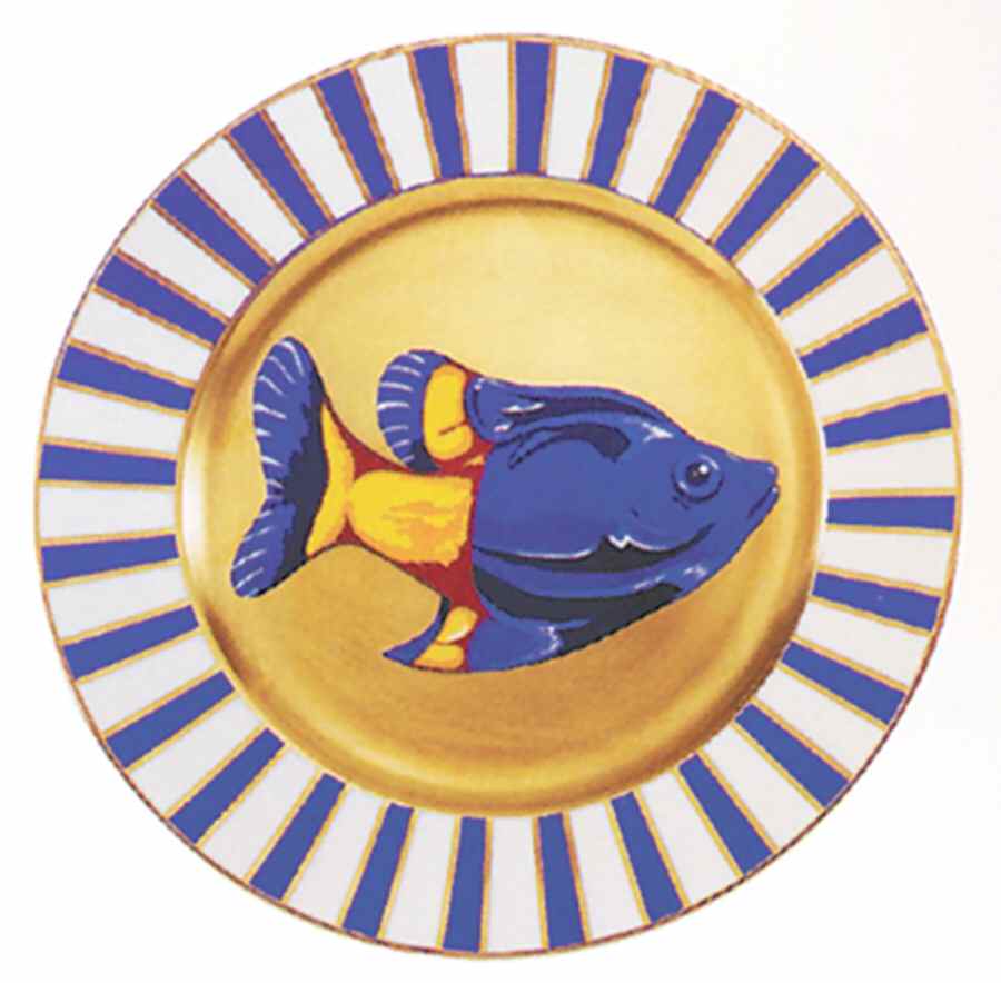 Adriatico Sea Blue Dinner Plate by Marc Blackwell-1