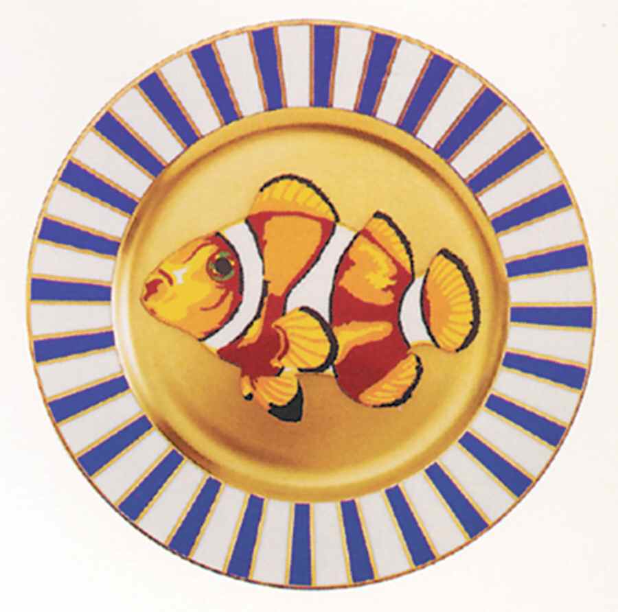 Adriatico Sea Blue Dinner Plate by Marc Blackwell-1