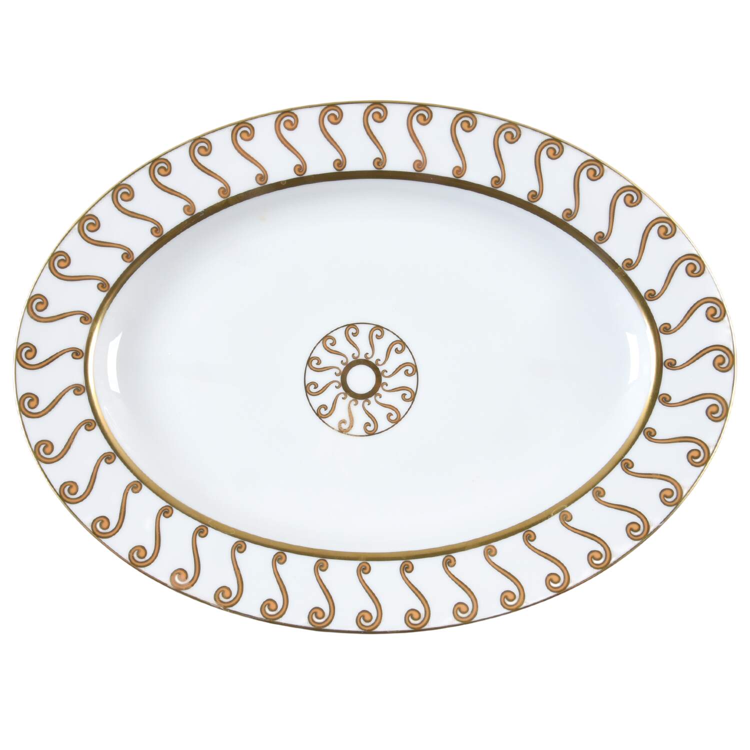 Something About Morocco Gold 14" Oval Serving Platter by Marc Blackwell-1