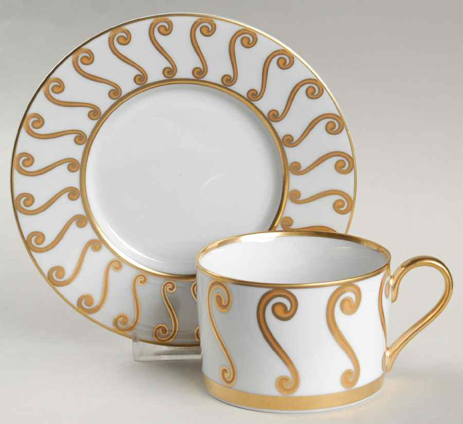 Something About Morocco Gold Flat Cup & Saucer Set by Marc Blackwell-1