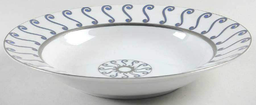 Something About Morocco Platinum Large Rim Soup Bowl by Marc Blackwell-1