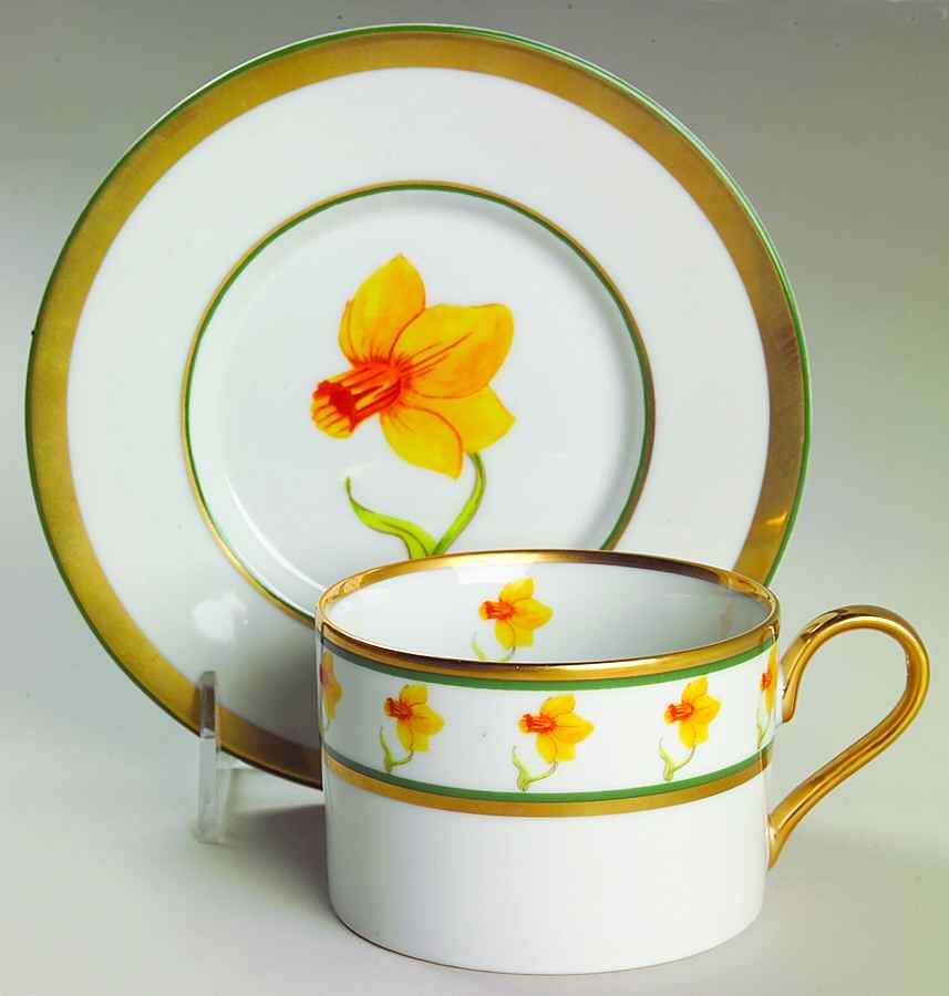 Mamie's Garden Flat Cup & Saucer Set by Marc Blackwell-1