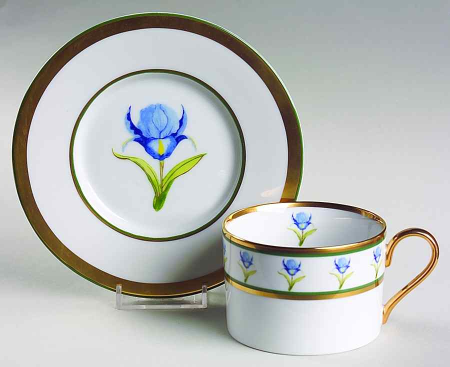 Mamie's Garden Flat Cup & Saucer Set by Marc Blackwell-1