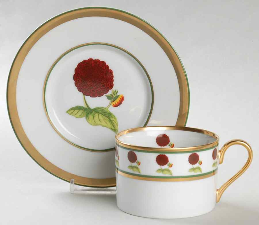 Mamie's Garden Flat Cup & Saucer Set by Marc Blackwell-1