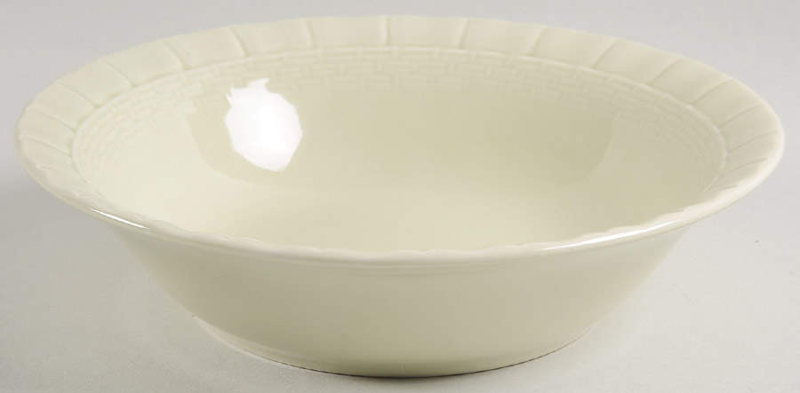 Basketweave Green Soup/Cereal Bowl by Martha Stewart-1