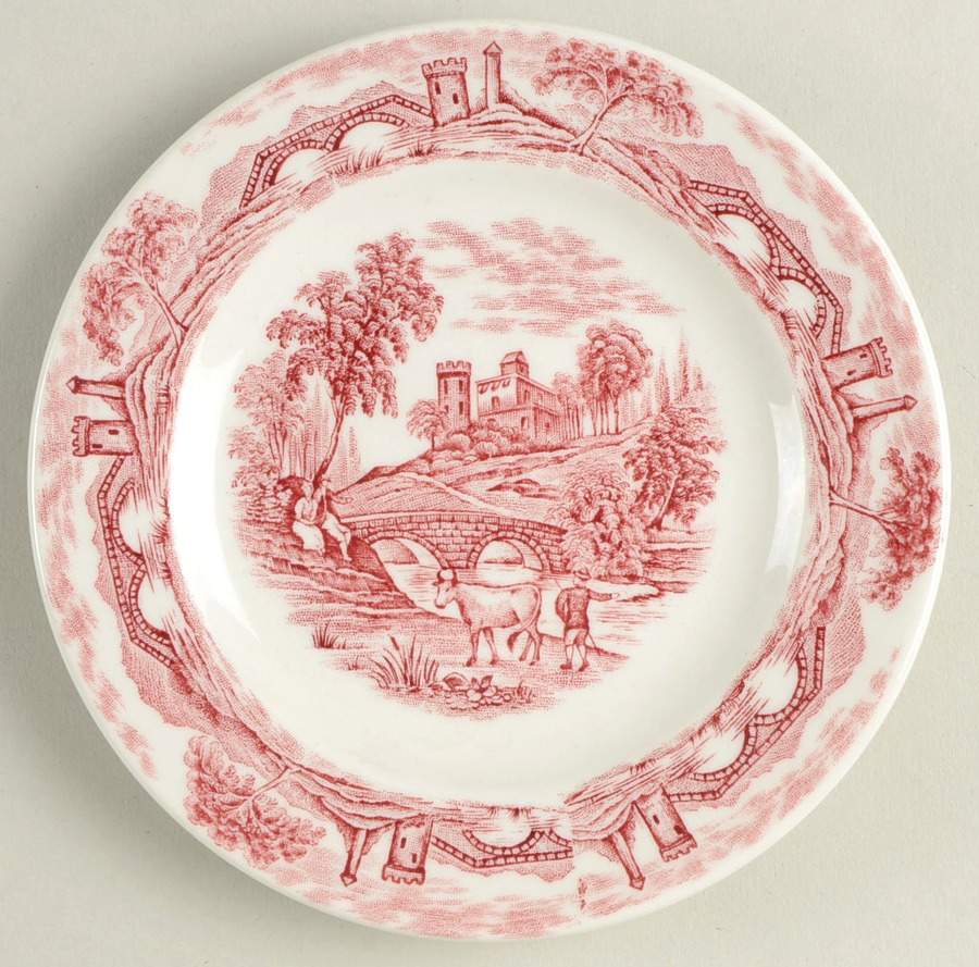 Devon Pink Small Bread & Butter Plate by Mayer (American)-1