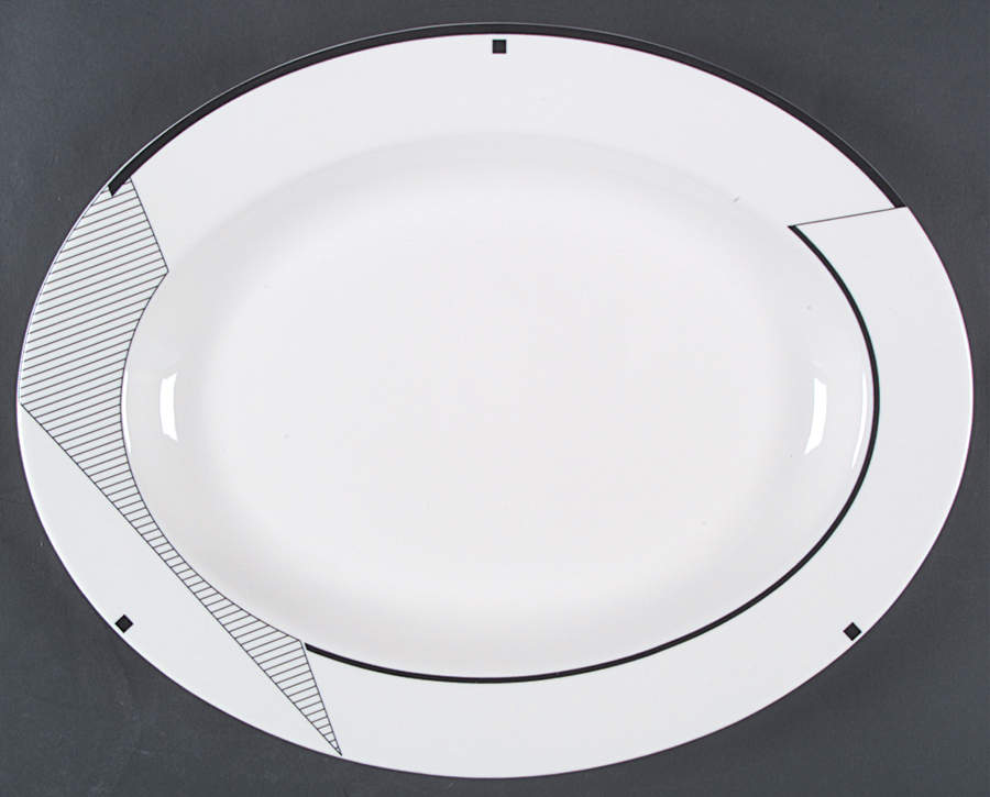Angles (Mikasa Backstamp) 13" Oval Serving Platter by Mikasa-1