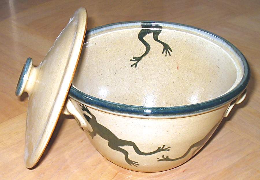 Frog Round Covered Vegetable by Monroe Salt Works-1