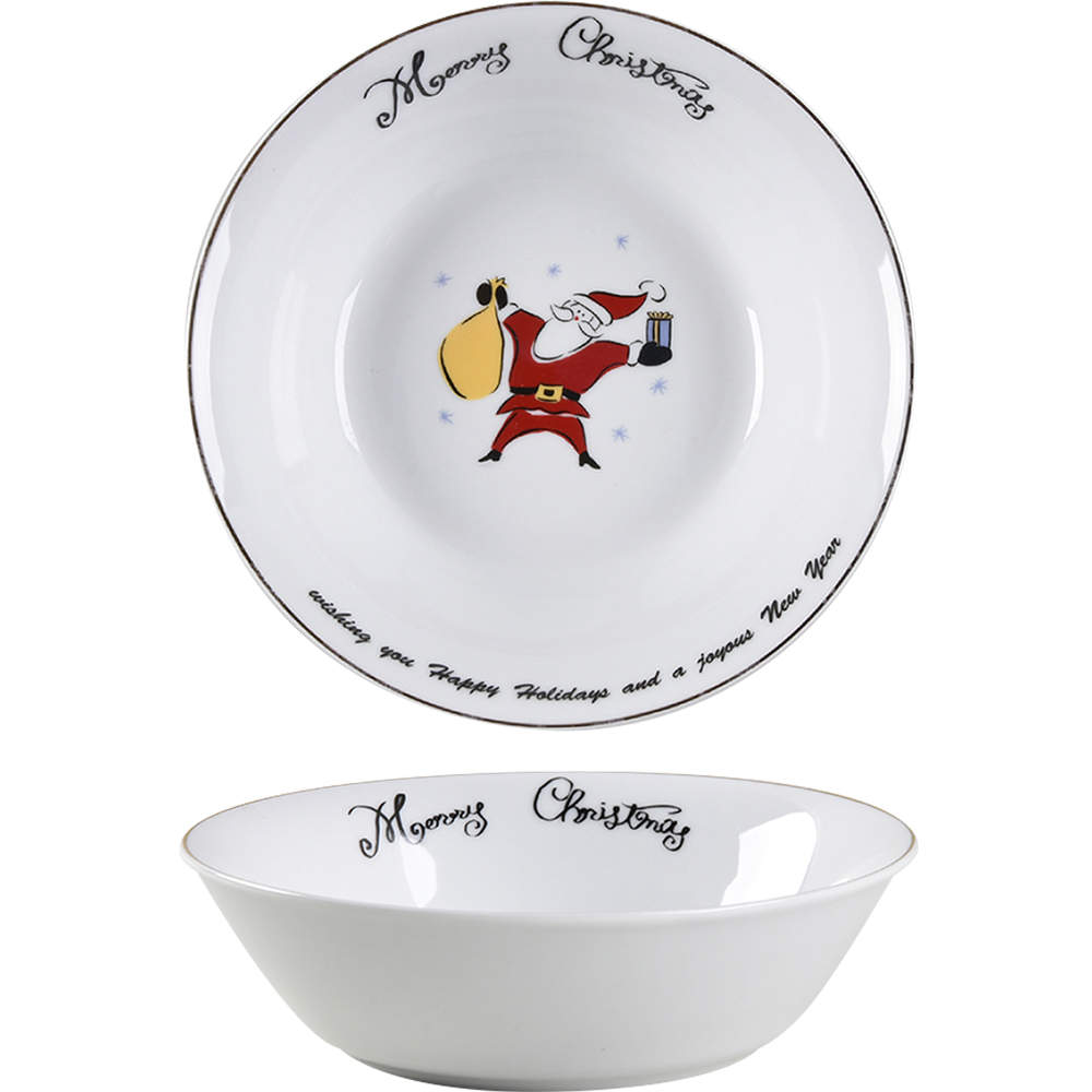 Merry Christmas Soup/Cereal Bowl by Merry Brite (China)-1